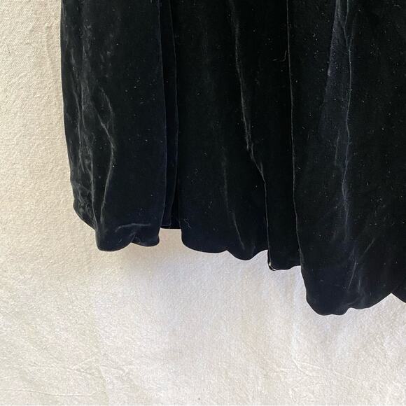 Dolce & Gabbana black velvet A Line Bubble Hem Mini Skirt Size Small/Medium - Picture 3 of 15